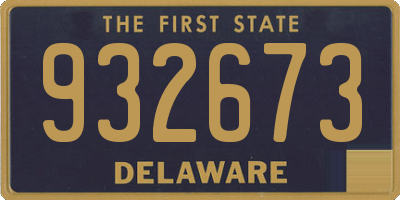 DE license plate 932673
