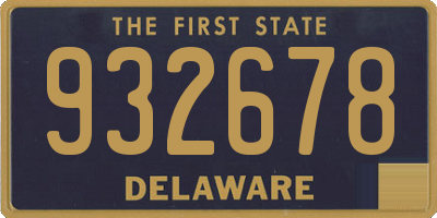 DE license plate 932678
