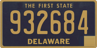 DE license plate 932684