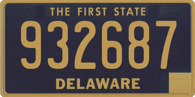DE license plate 932687
