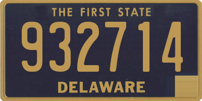 DE license plate 932714
