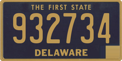 DE license plate 932734