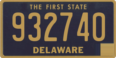DE license plate 932740