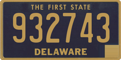 DE license plate 932743