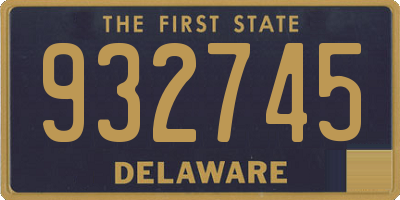 DE license plate 932745