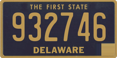 DE license plate 932746
