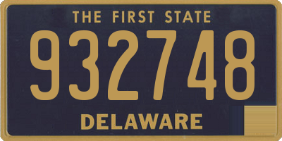 DE license plate 932748