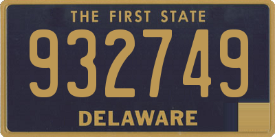 DE license plate 932749