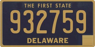 DE license plate 932759