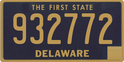 DE license plate 932772