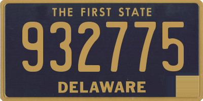 DE license plate 932775