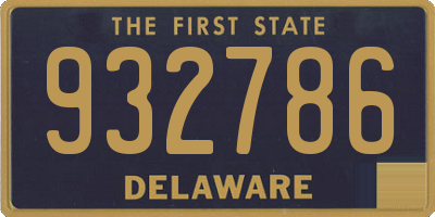 DE license plate 932786