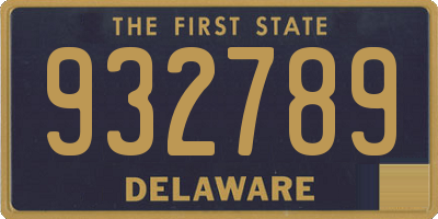 DE license plate 932789