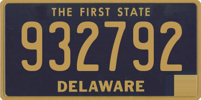 DE license plate 932792