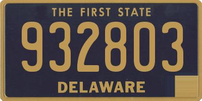 DE license plate 932803