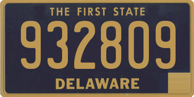 DE license plate 932809