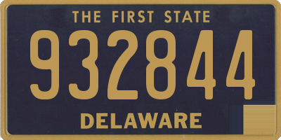 DE license plate 932844