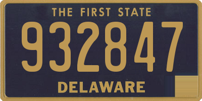 DE license plate 932847