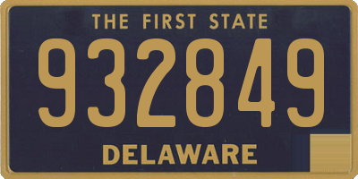 DE license plate 932849