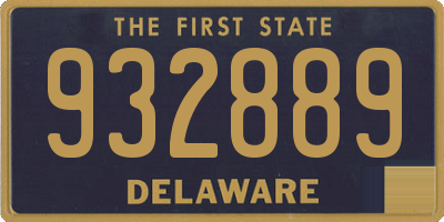 DE license plate 932889