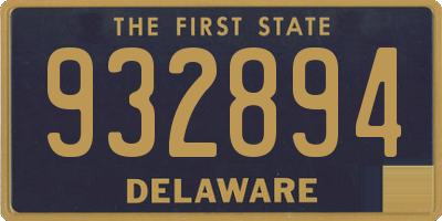 DE license plate 932894