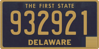 DE license plate 932921