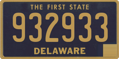 DE license plate 932933