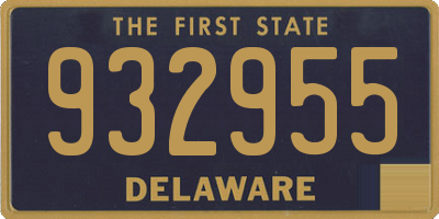 DE license plate 932955
