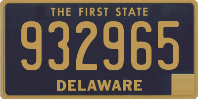 DE license plate 932965