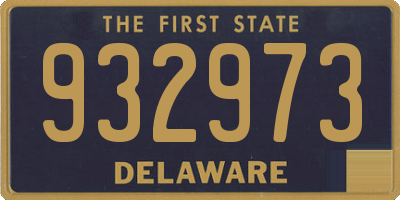 DE license plate 932973