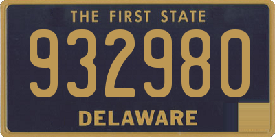 DE license plate 932980