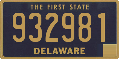 DE license plate 932981