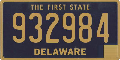 DE license plate 932984