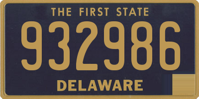 DE license plate 932986