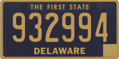 DE license plate 932994