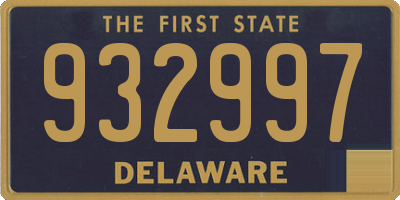 DE license plate 932997