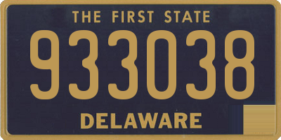 DE license plate 933038