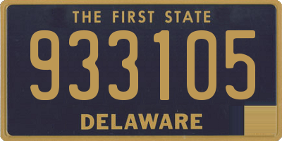 DE license plate 933105