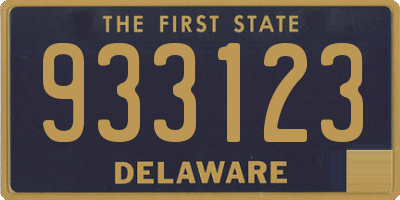 DE license plate 933123