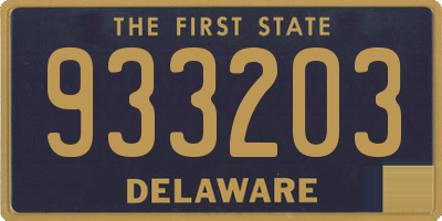 DE license plate 933203