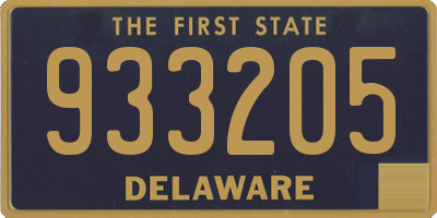 DE license plate 933205
