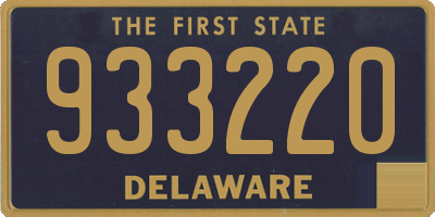 DE license plate 933220