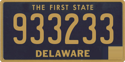 DE license plate 933233