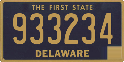 DE license plate 933234