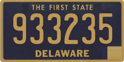 DE license plate 933235