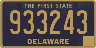 DE license plate 933243