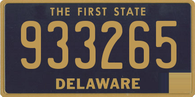 DE license plate 933265