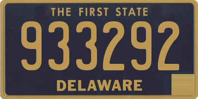 DE license plate 933292