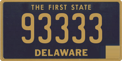 DE license plate 93333