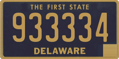 DE license plate 933334